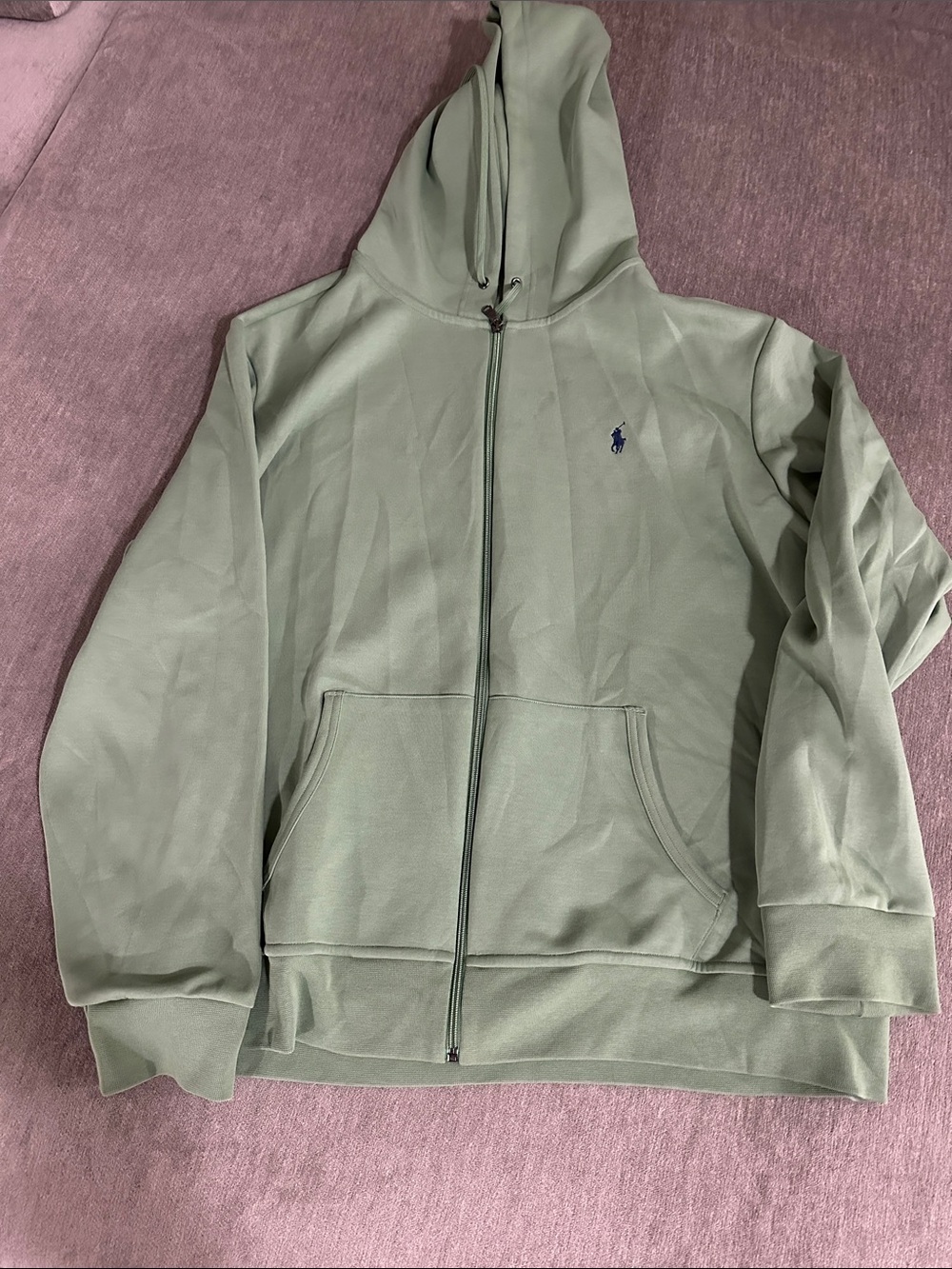 Polo by Ralph Lauren Light Sage Green Zip-Up Hoodie - 2XL